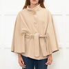 Jimmi Hourihan Beige Wool & Cashmere Mix Cape