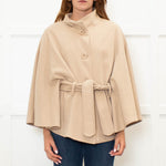 Jimmi Hourihan Beige Wool & Cashmere Mix Cape