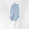 Varley Pale Blue Quarter Zip High Collar Top