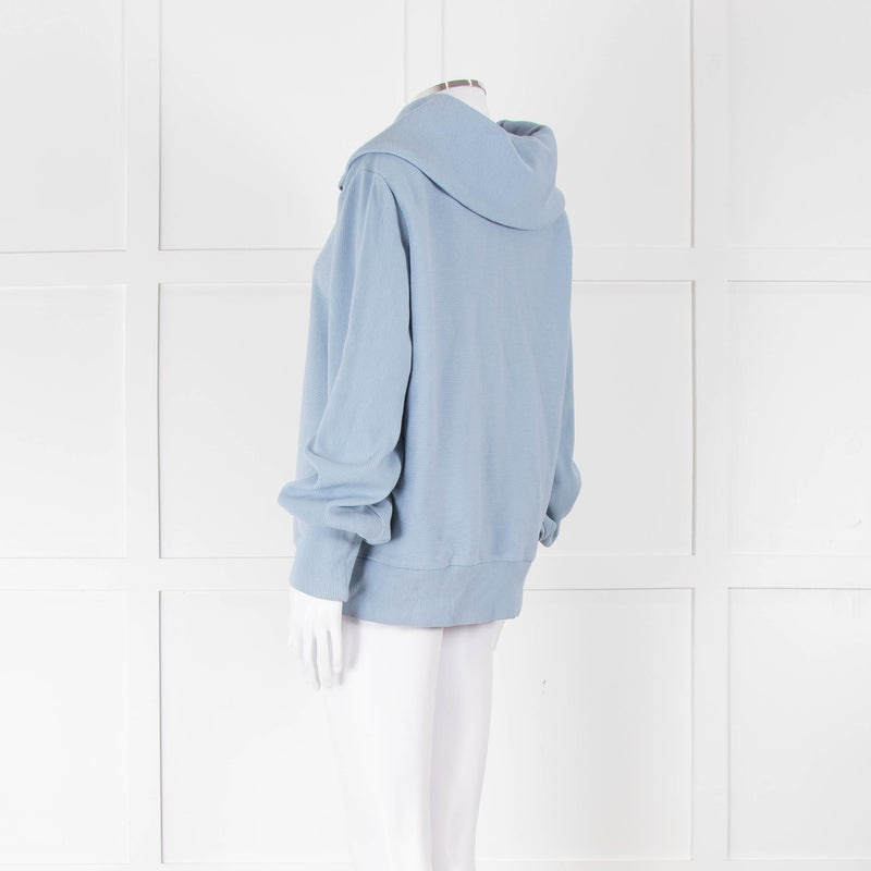 Varley Pale Blue Quarter Zip High Collar Top