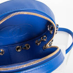 Chanel Blue Lifesaver Round Lambskin Crossbody Bag