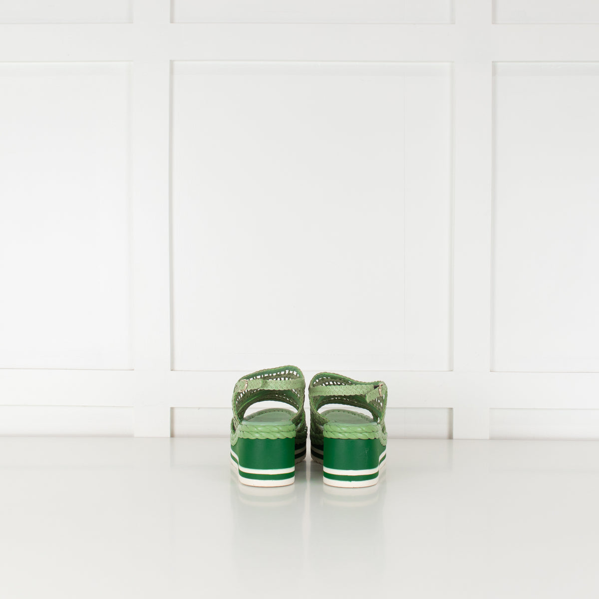 Pons Quintana Mint Green Leather Don Platform Sandal