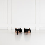 Gianvito Rossi Black Suede Pointed Toe Mules