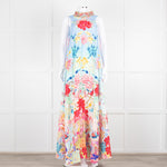 Camilla Blue Red Floral Diamante Halter Neck Jumpsuit