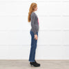 E.vil Grey Pink Sliver Diamante Skull Cashmere Jumper