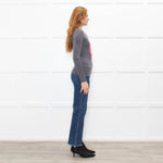 E.vil Grey Pink Sliver Diamante Skull Cashmere Jumper