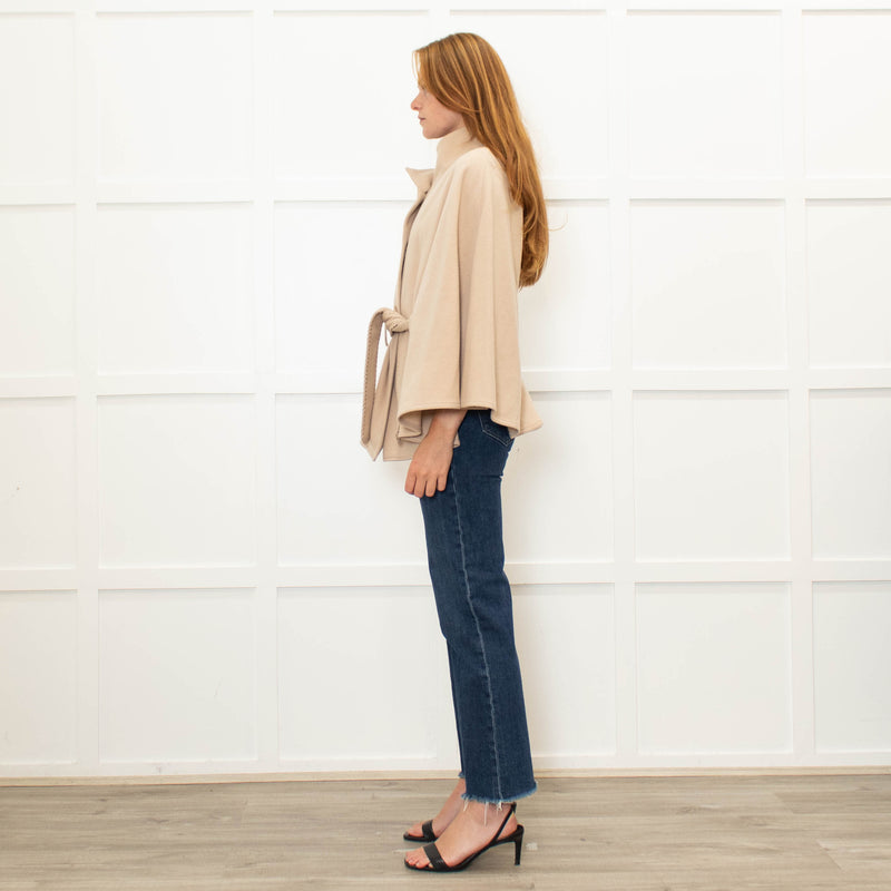 Jimmi Hourihan Beige Wool & Cashmere Mix Cape