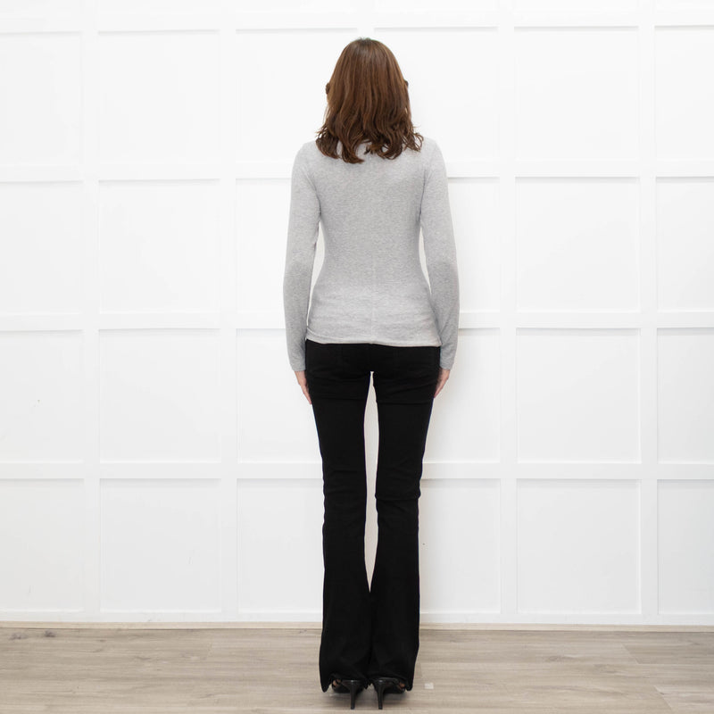 Frame Grey Thin Rib Turtleneck