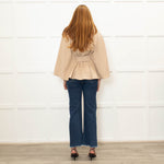 Jimmi Hourihan Beige Wool & Cashmere Mix Cape