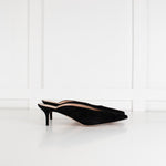 Gianvito Rossi Black Suede Pointed Toe Mules