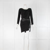 The Kooples Stretchknit Leather Waist Dress