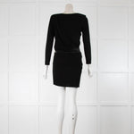The Kooples Stretchknit Leather Waist Dress