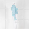 LPA Pale Turquoise Knot Front Cropped Jumper