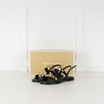 MICHAEL by Michael Kors Black Wren Sandal With Gold Studs