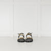 MICHAEL by Michael Kors Black Wren Sandal With Gold Studs