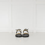 MICHAEL by Michael Kors Black Wren Sandal With Gold Studs
