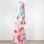 Camilla Blue Red Floral Diamante Halter Neck Jumpsuit