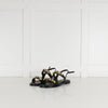 MICHAEL by Michael Kors Black Wren Sandal With Gold Studs