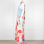Camilla Blue Red Floral Diamante Halter Neck Jumpsuit