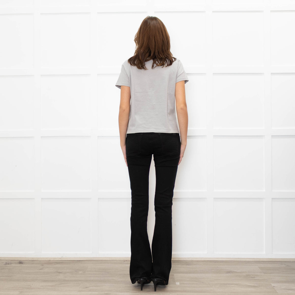 Agolde Washed Grey Round Neck Tshirt