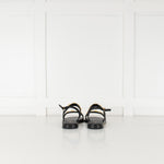 MICHAEL by Michael Kors Black Wren Sandal With Gold Studs