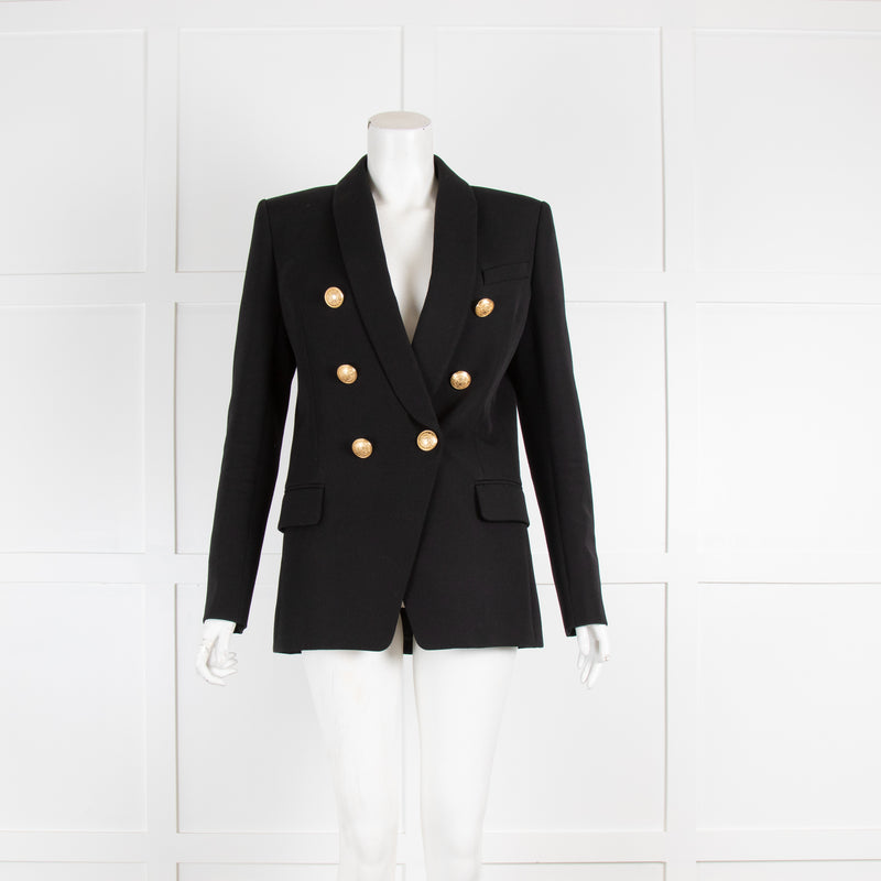 Balmain Black Blazer with Gold Buttons