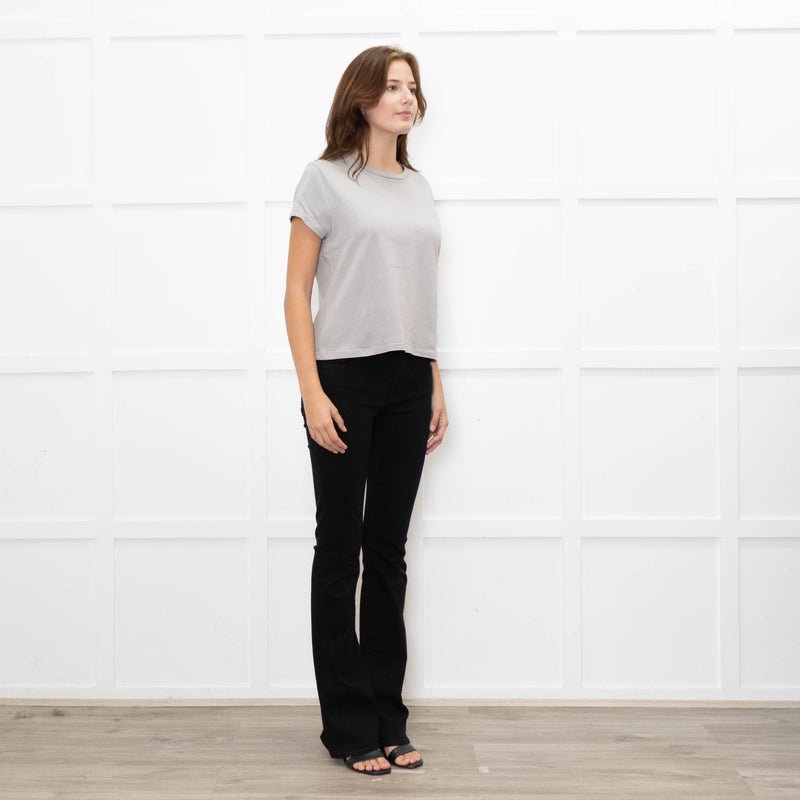 Agolde Washed Grey Round Neck Tshirt