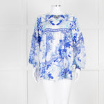 Camilla White Blue Heart Of the Dragon Oversized Blouse