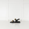 MICHAEL by Michael Kors Black Wren Sandal With Gold Studs