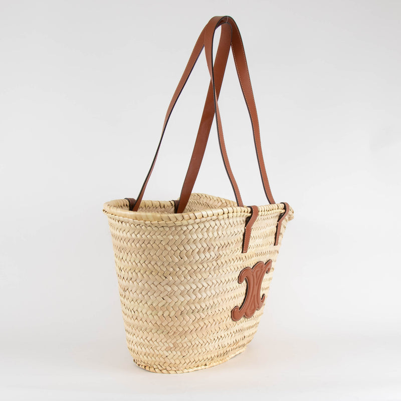 Celine Medium Triomphe Classic Panier Raffia Basket Bag – Phoenix