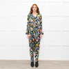 Ridley Black Multi Floral Silk Jumpsuit