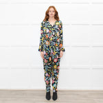 Ridley Black Multi Floral Silk Jumpsuit