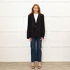 Roland Mouret Pink And Black Pinstripe Blazer