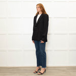 Roland Mouret Pink And Black Pinstripe Blazer