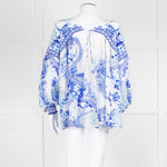 Camilla White Blue Heart Of the Dragon Oversized Blouse