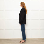 Roland Mouret Pink And Black Pinstripe Blazer
