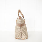Gucci Beige Monogram Canvas Vintage Large Boston Travel Bag