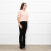 Me + Em Coral Check Textured Top