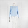 Pinko Sky Blue Round Neck Long Sleeve Top