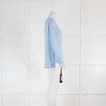 Pinko Sky Blue Round Neck Long Sleeve Top