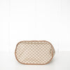 Gucci Beige Monogram Canvas Vintage Large Boston Travel Bag