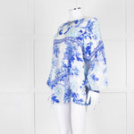 Camilla White Blue Heart Of the Dragon Oversized Blouse