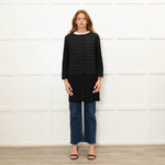 Herno Black Quilt Coat With Solid Hem And Sleeve