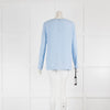 Pinko Sky Blue Round Neck Long Sleeve Top