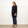 Herno Black Quilt Coat With Solid Hem And Sleeve