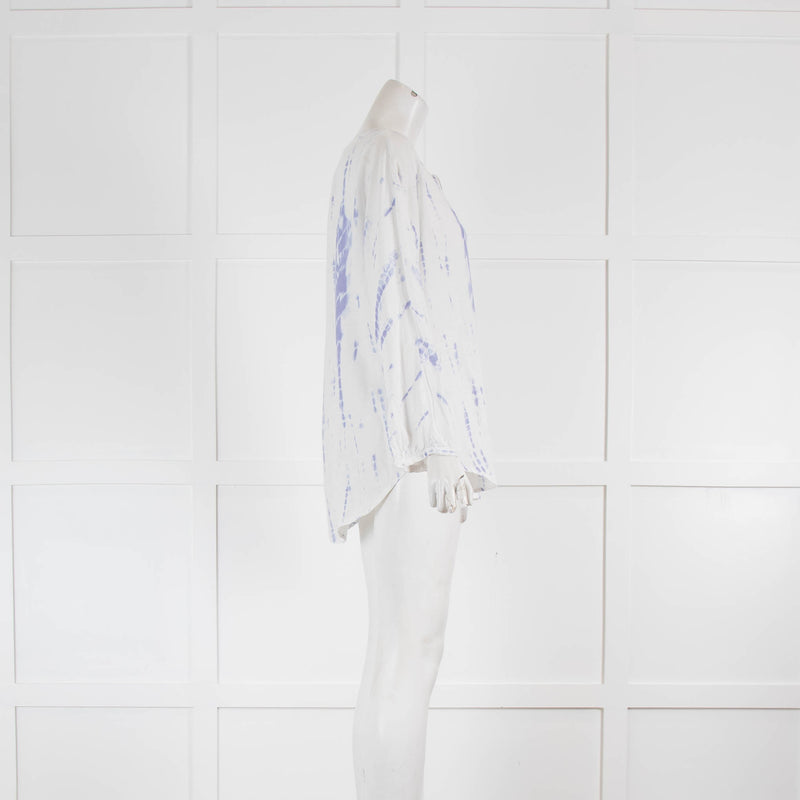 Rails White Purple Tie Dye Long Sleeve Top
