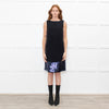 Tory Burch Black Navy Sequinned Trim Sleeveless Dress