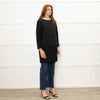 Herno Black Quilt Coat With Solid Hem And Sleeve