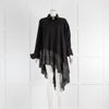 palmer//harding Black Frill Trim Asymmetric Shirt
