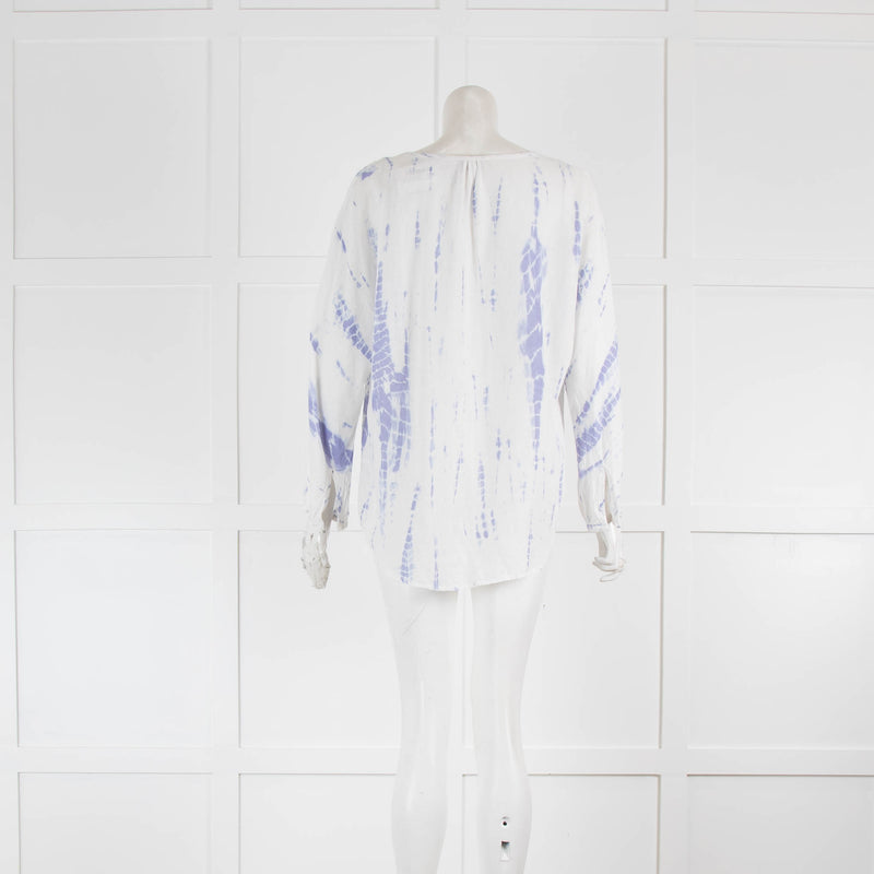 Rails White Purple Tie Dye Long Sleeve Top